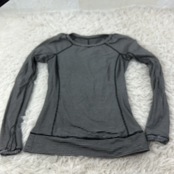 Lululemon Race Your Pace Long Sleeve Hyper Stripe Heathered Angel - Picture 1 of 7